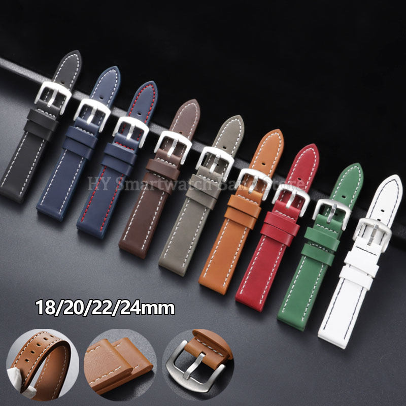 Smartwatch Army Watches For Men - Vintage Leather Watch Band 18mm 20mm