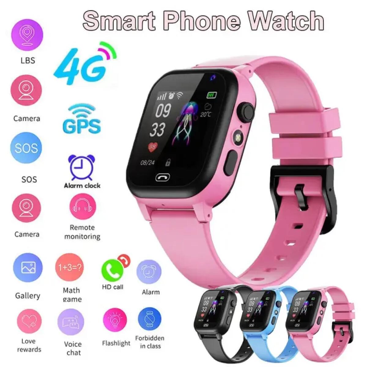 Smartwatch Watches For Kids - Kids Smart Watch 4G Multifunctional Waterproof