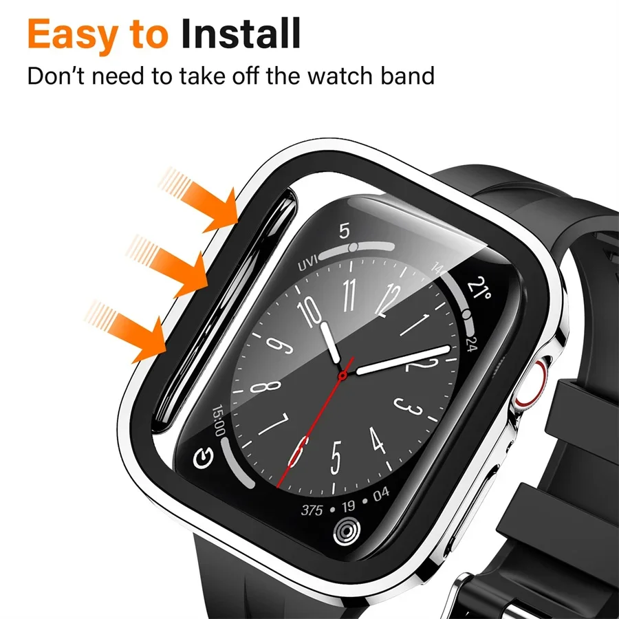 Glass+cover For Apple Watch ca - Smartwatch Iphone Watches For Women 评论和价格