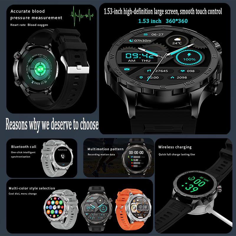 New GPS Track Smart Watch Men  - Hybrid Smartwatch 评论和价格