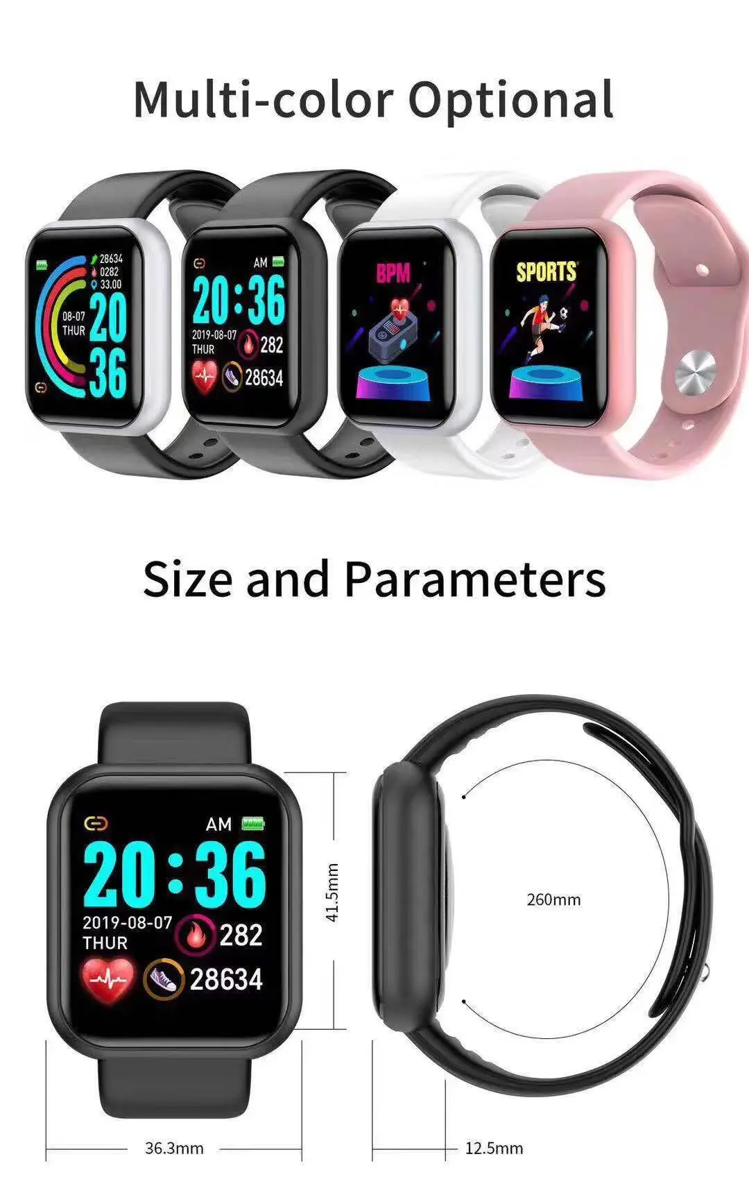 D20 Pro Smart Watch Men Y68 Sm - Watch Smartwatch Android 评论和价格