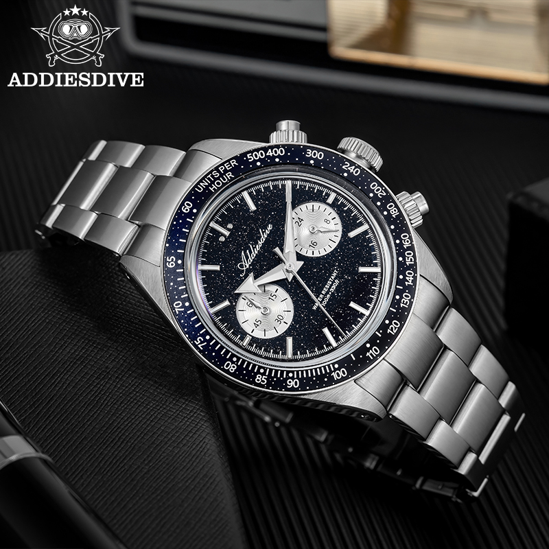 ADDIESDIVE VK64 Chronograph Qu - Watch Crown Pusher 评论和价格