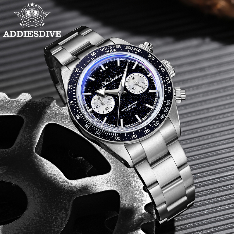 ADDIESDIVE VK64 Chronograph Qu - Watch Crown Pusher 评论和价格