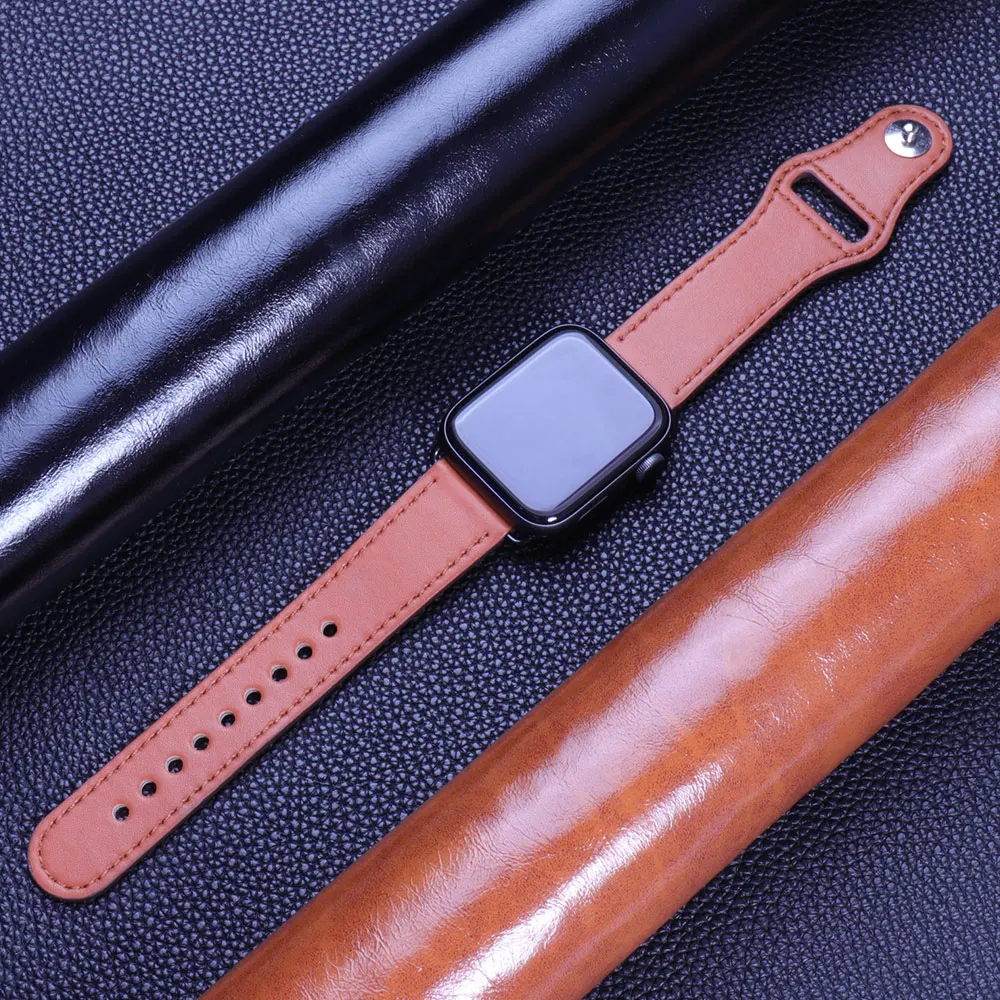 Leather band For Apple watch U - Smartwatch Iphone Watches For Women 评论和价格